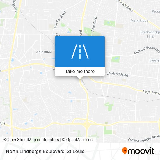 North Lindbergh Boulevard map
