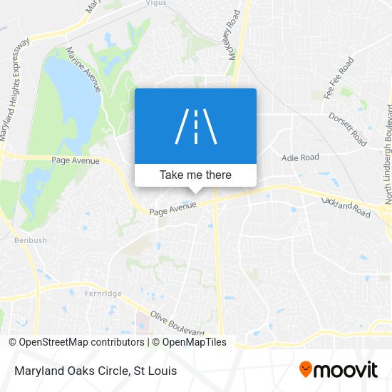 Mapa de Maryland Oaks Circle