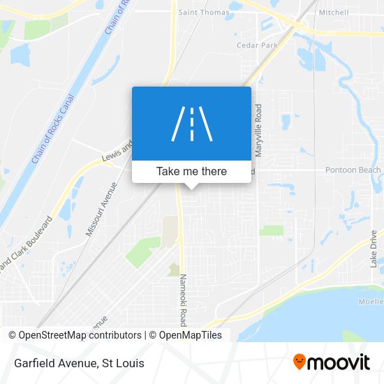 Mapa de Garfield Avenue