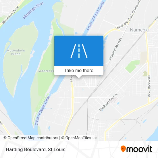 Harding Boulevard map