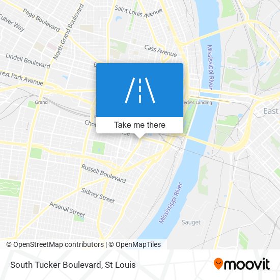 South Tucker Boulevard map