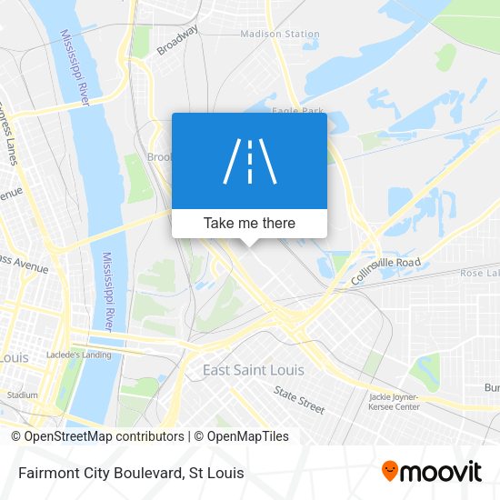 Fairmont City Boulevard map