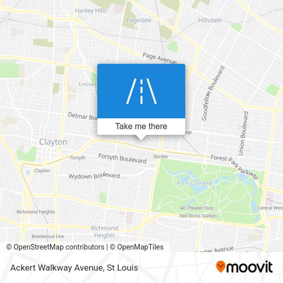 Ackert Walkway Avenue map