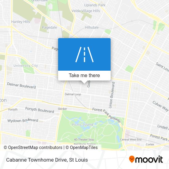 Mapa de Cabanne Townhome Drive