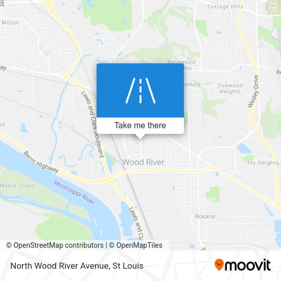 North Wood River Avenue map