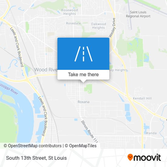 South 13th Street map