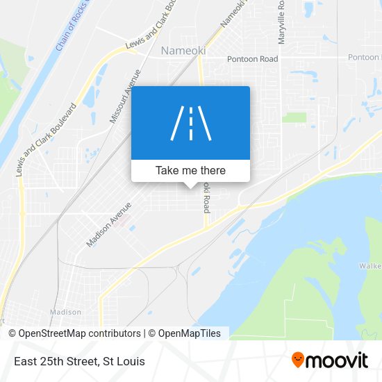 East 25th Street map
