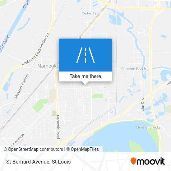 Mapa de St Bernard Avenue