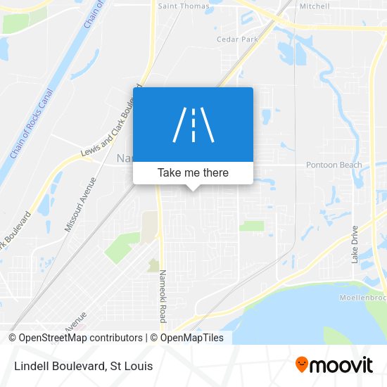 Mapa de Lindell Boulevard