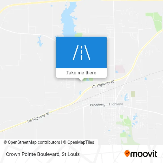 Crown Pointe Boulevard map
