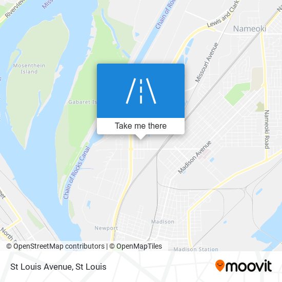 Mapa de St Louis Avenue