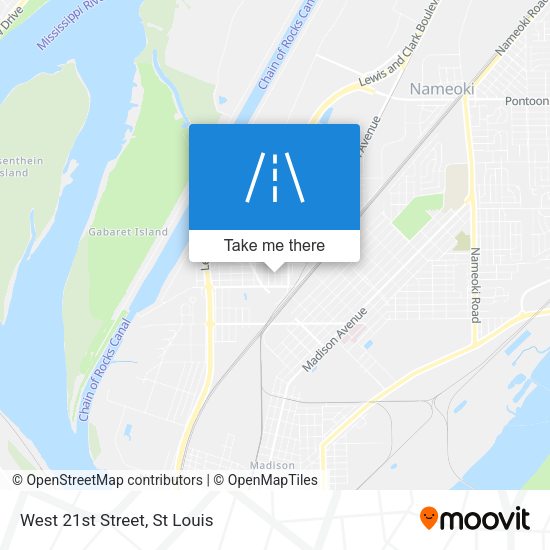 Mapa de West 21st Street