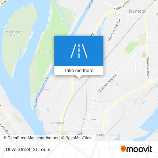 Mapa de Olive Street
