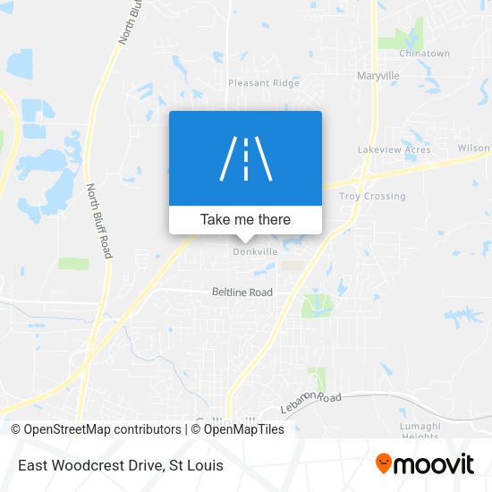 East Woodcrest Drive map