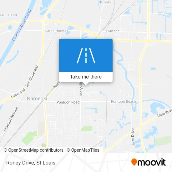 Roney Drive map