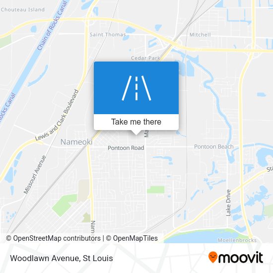 Mapa de Woodlawn Avenue