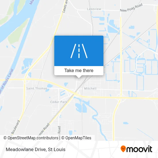 Meadowlane Drive map