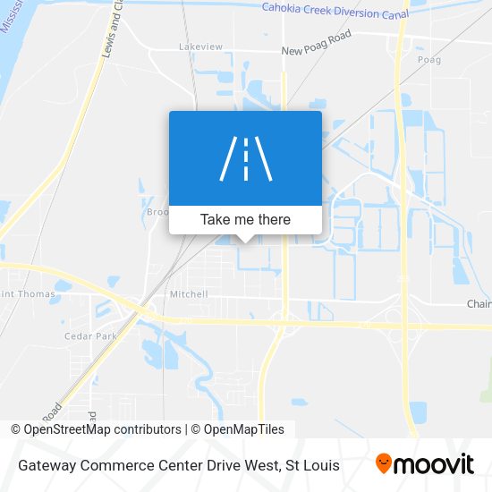 Mapa de Gateway Commerce Center Drive West