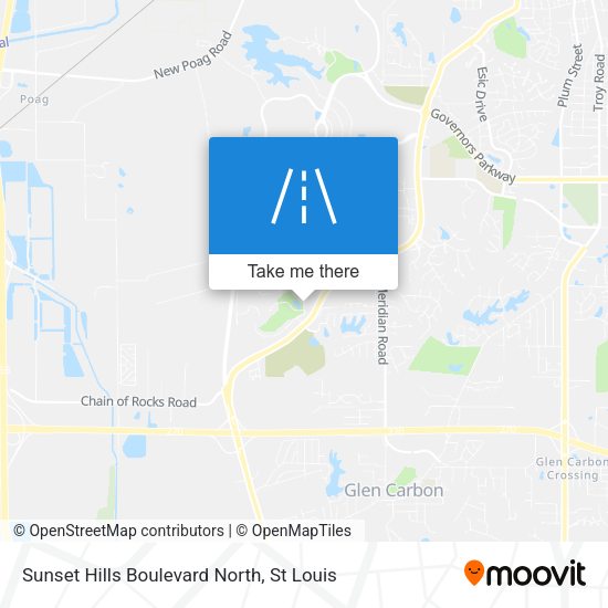 Sunset Hills Boulevard North map