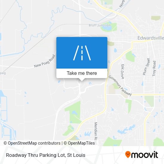 Roadway Thru Parking Lot map