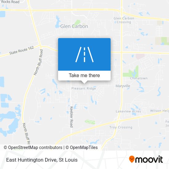 East Huntington Drive map