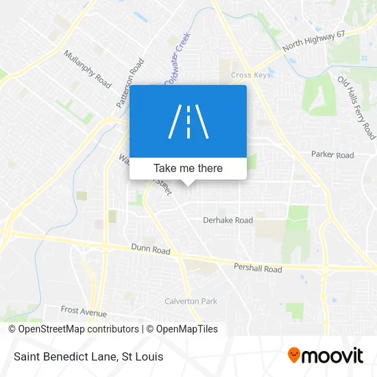 Saint Benedict Lane map
