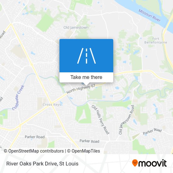 River Oaks Park Drive map