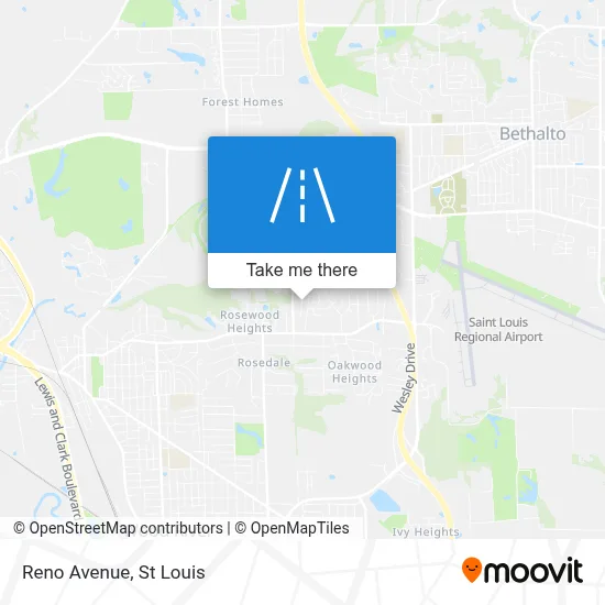 Reno Avenue map