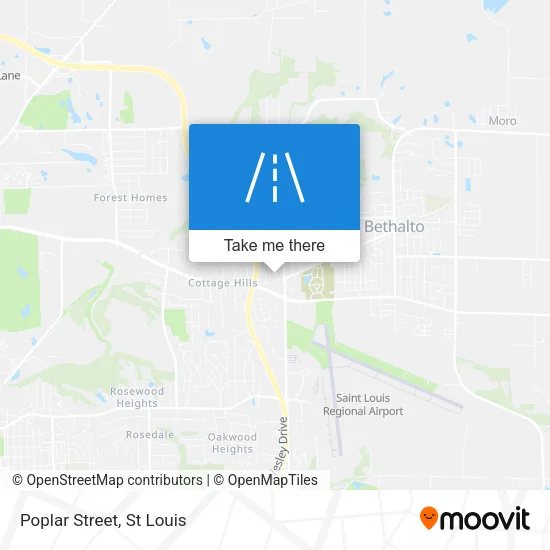 Poplar Street map