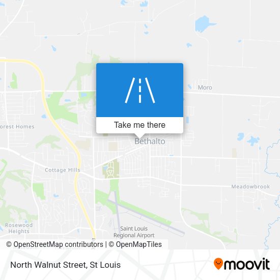 North Walnut Street map