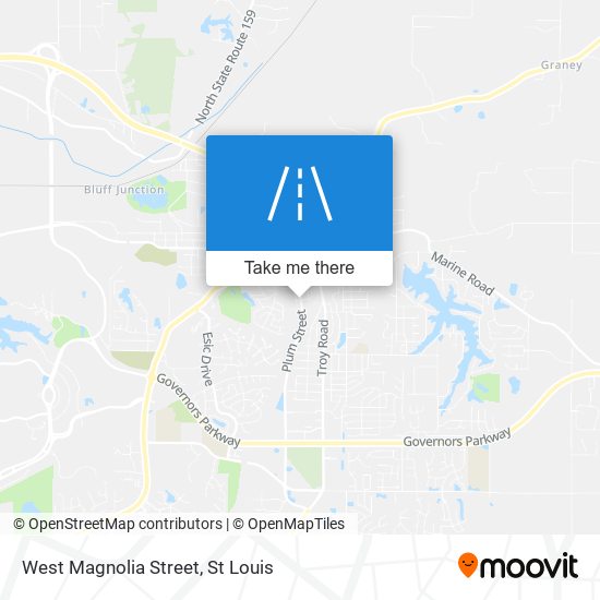 West Magnolia Street map