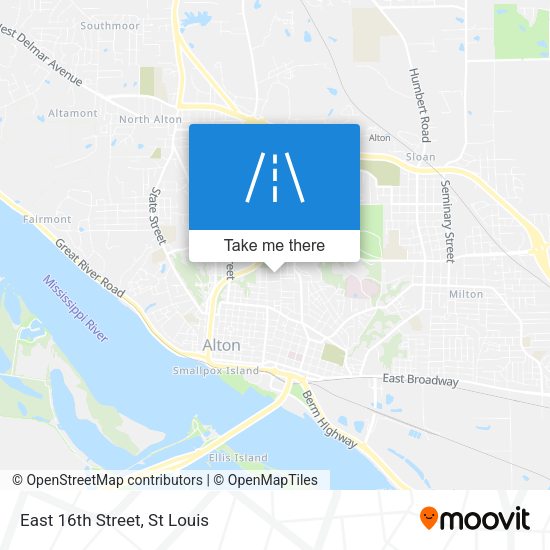 Mapa de East 16th Street