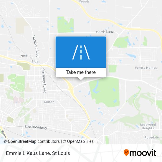 Emmie L Kaus Lane map