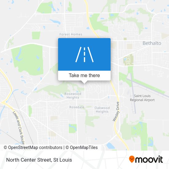North Center Street map