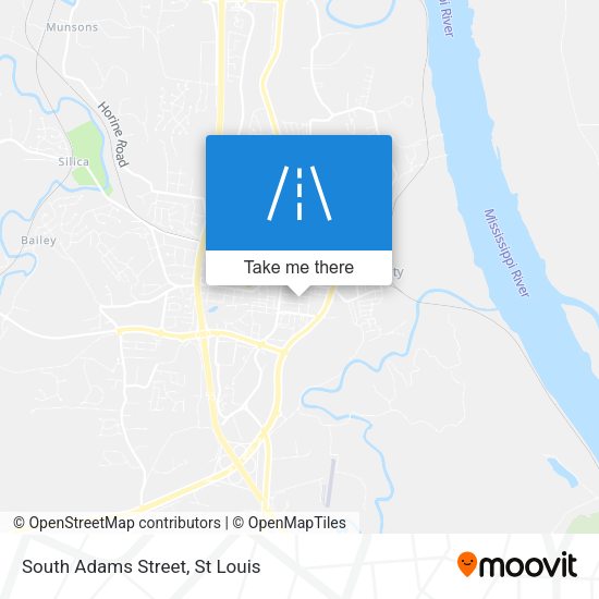 South Adams Street map