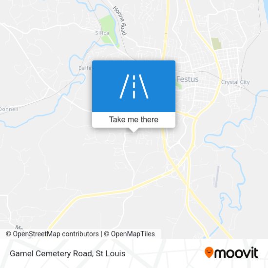 Gamel Cemetery Road map