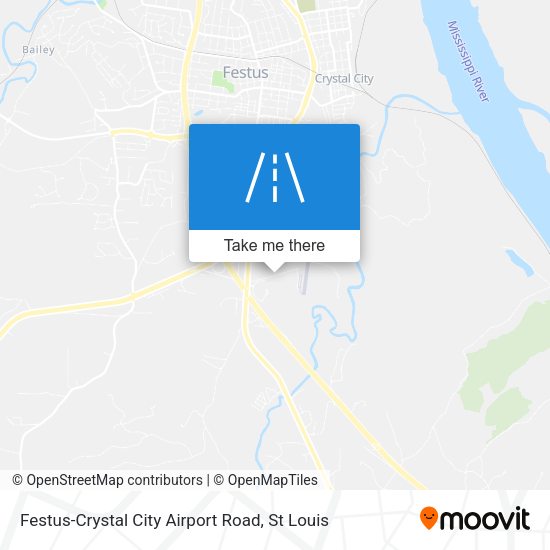 Festus-Crystal City Airport Road map