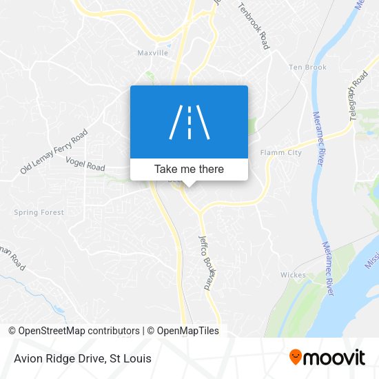 Avion Ridge Drive map