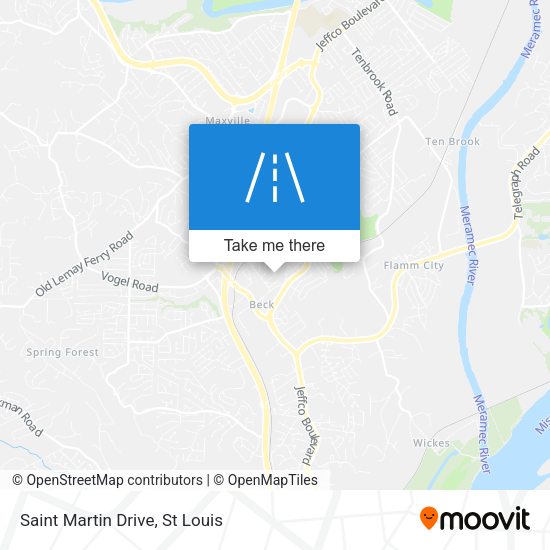 Mapa de Saint Martin Drive