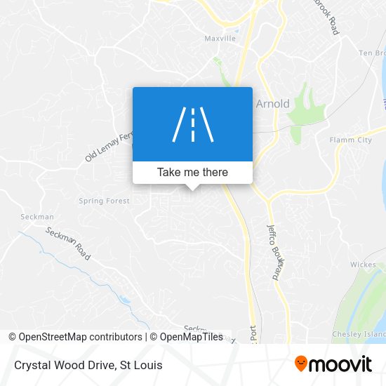Crystal Wood Drive map