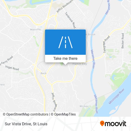 Mapa de Sur Vista Drive