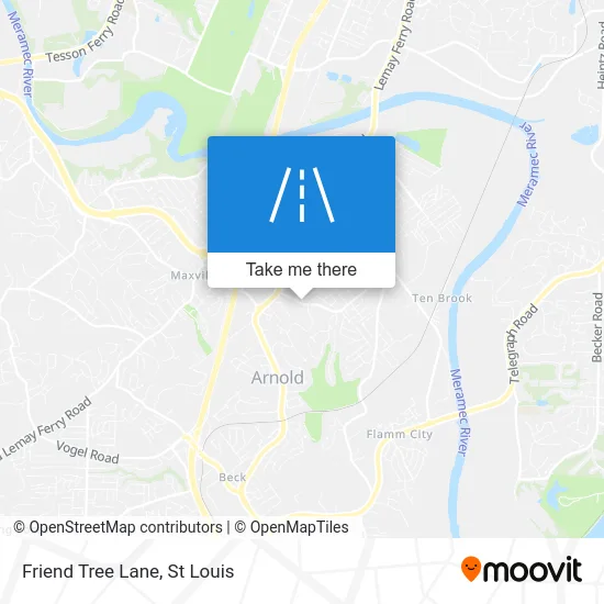 Friend Tree Lane map