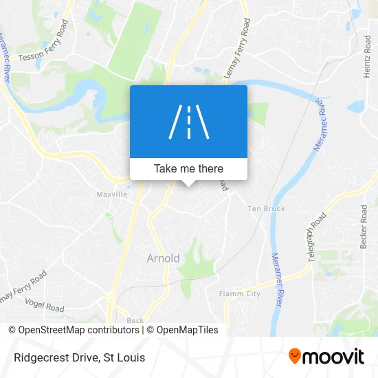 Ridgecrest Drive map