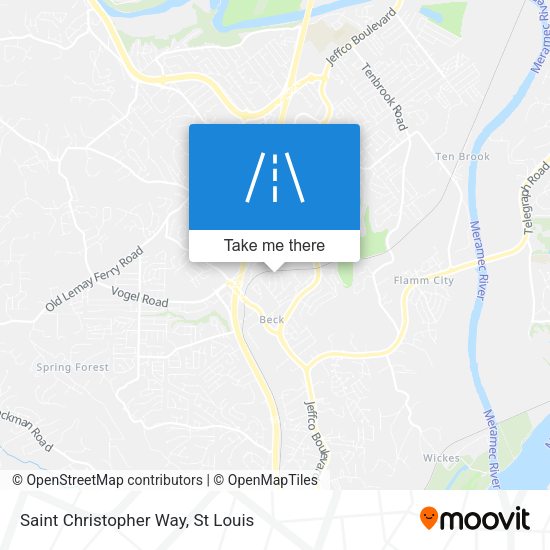 Saint Christopher Way map