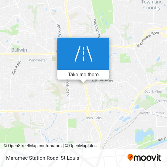 Meramec Station Road map