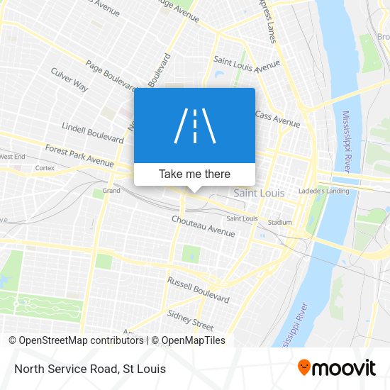 North Service Road map