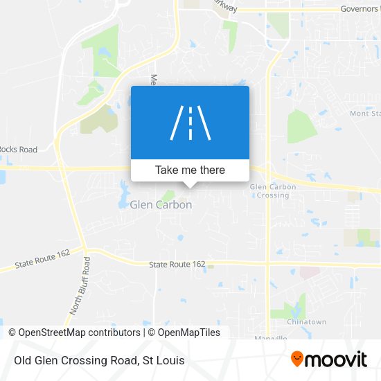 Old Glen Crossing Road map