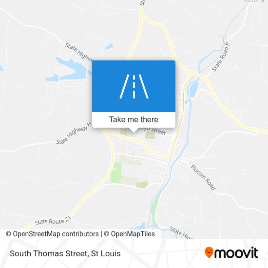 South Thomas Street map