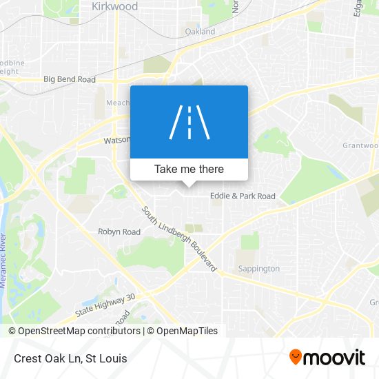 Mapa de Crest Oak Ln