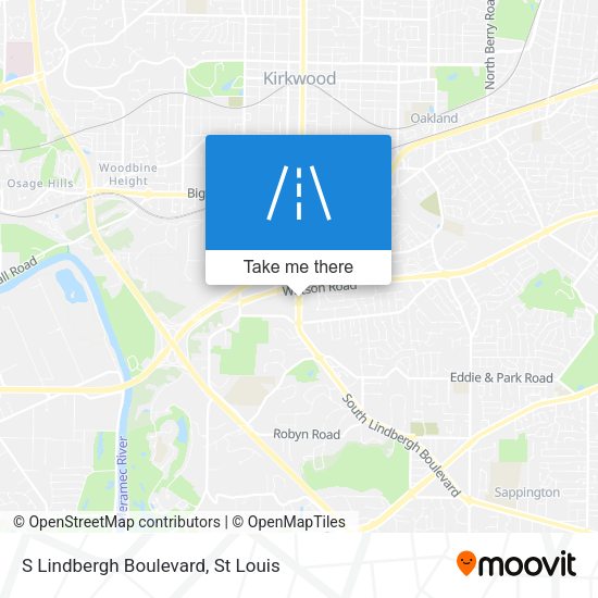 S Lindbergh Boulevard map
